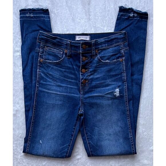 Madewell Taller 10" High-Rise Skinny Jeans: Drop-Hem Edition in Rosecliff Wash - Picture 6 of 16